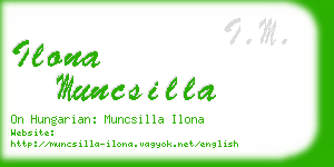 ilona muncsilla business card